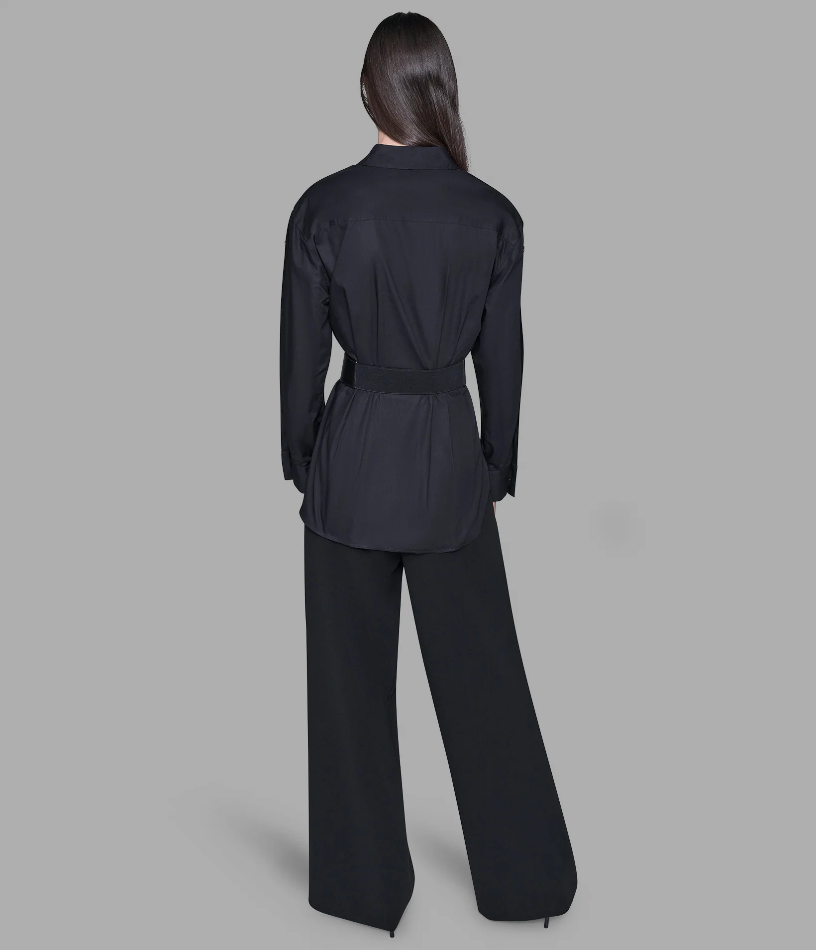 BELTED POPLIN SHIRT - Image 2