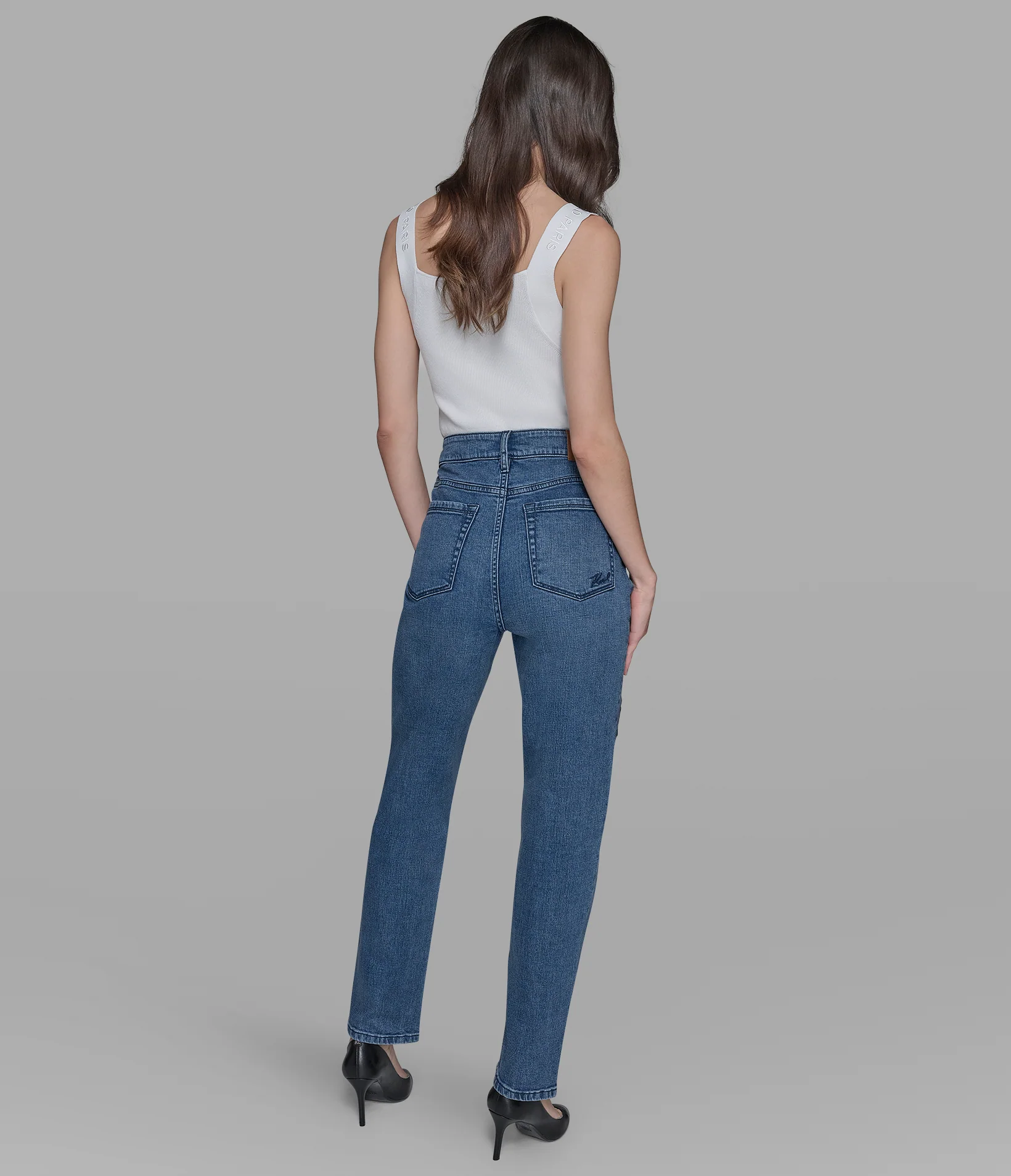 STRAIGHT LEG JEAN WITH PATCHES - Image 6
