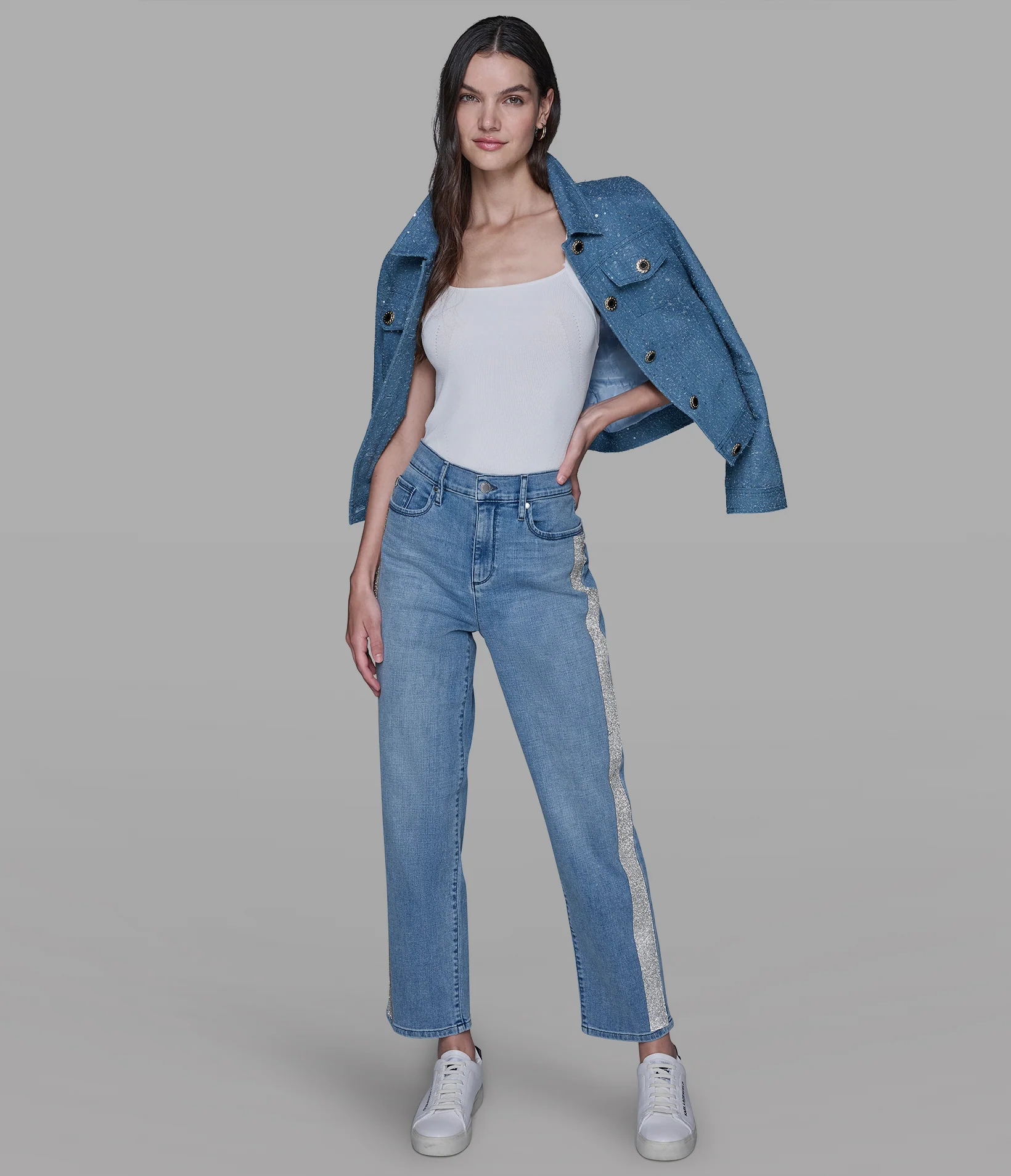 RHINESTONE TRIM JEAN - Image 4