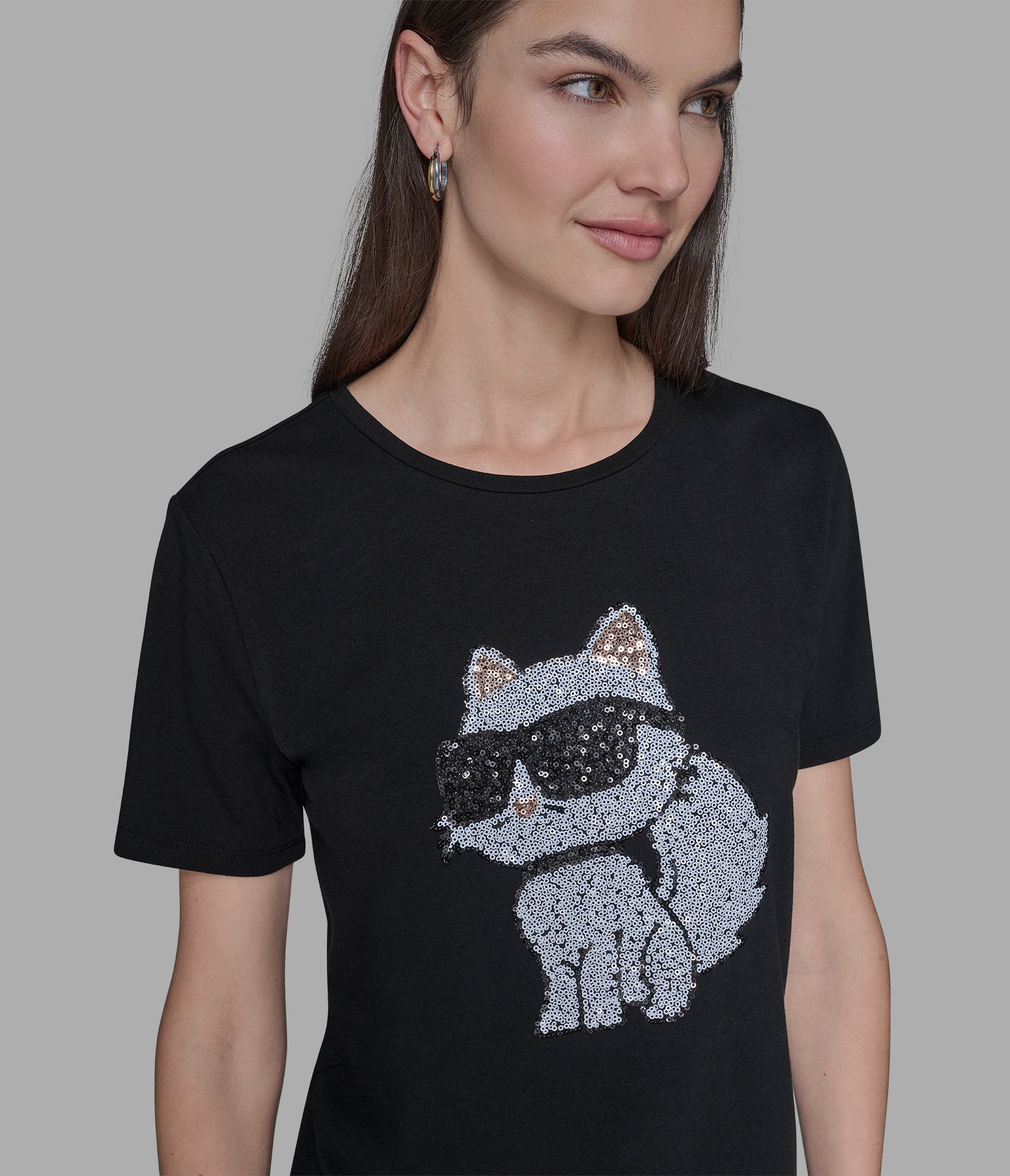 CHOUPETTE SEQUIN LOGO TEE - Image 5