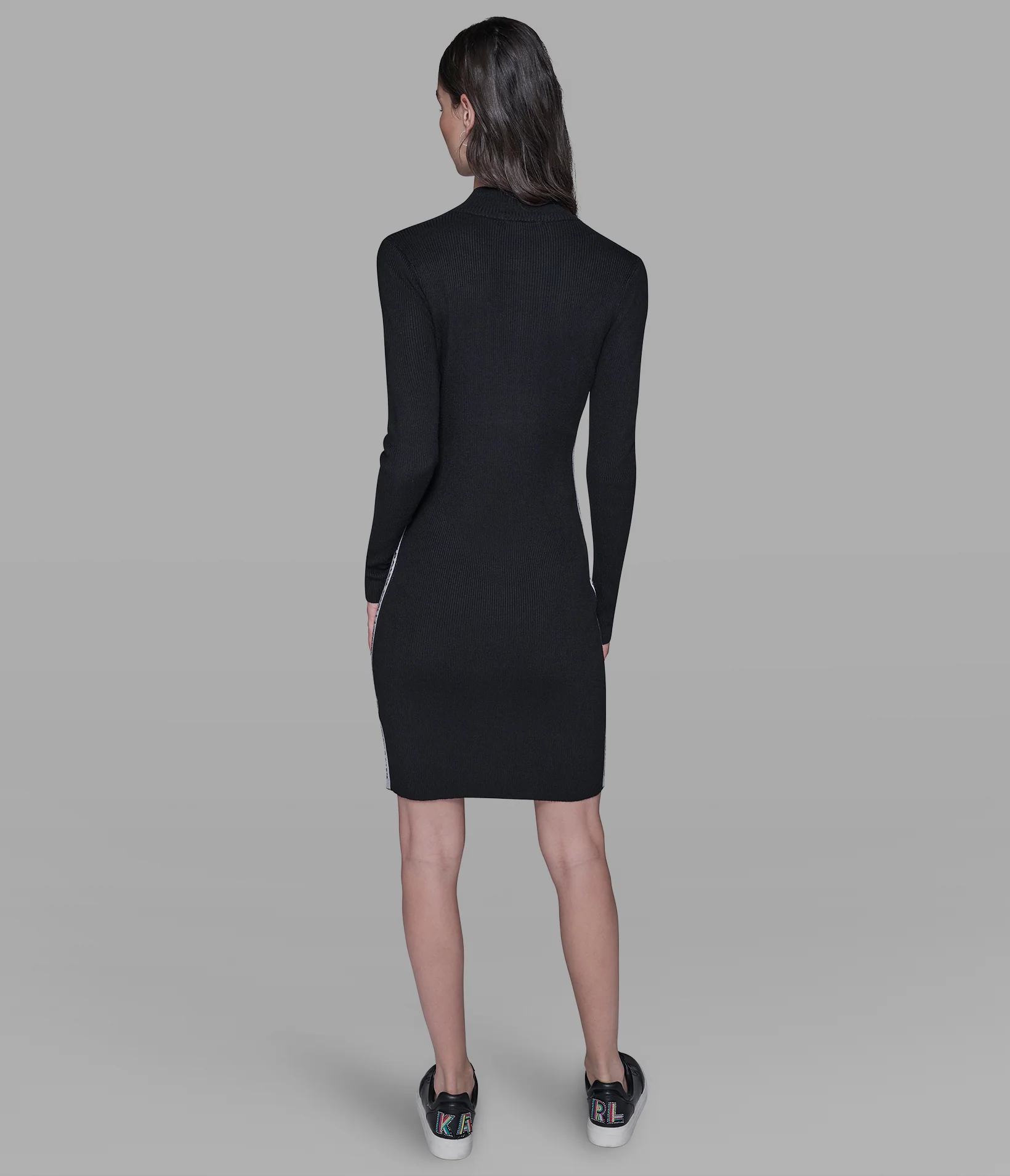 LOGO 3/4 ZIP SWEATER DRESS - Image 2
