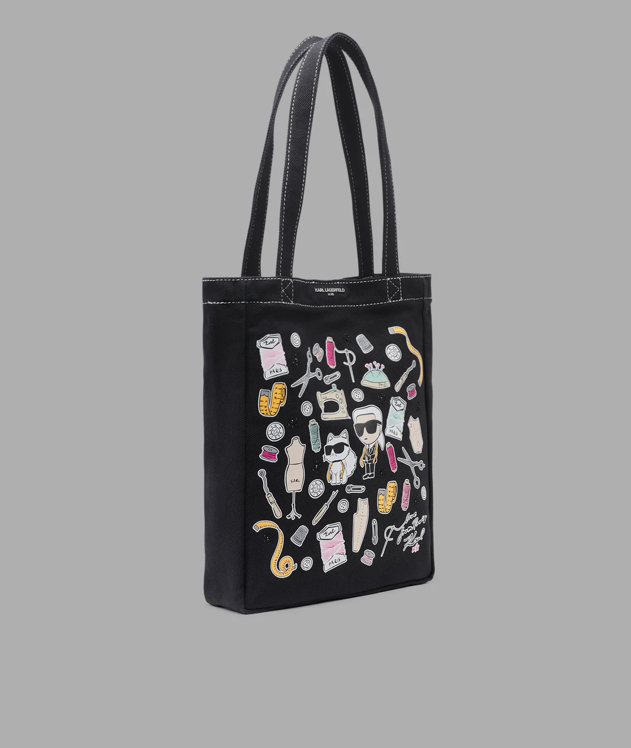 CANNES KARL & CHOUPETTE CANVAS TOTE - Image 2