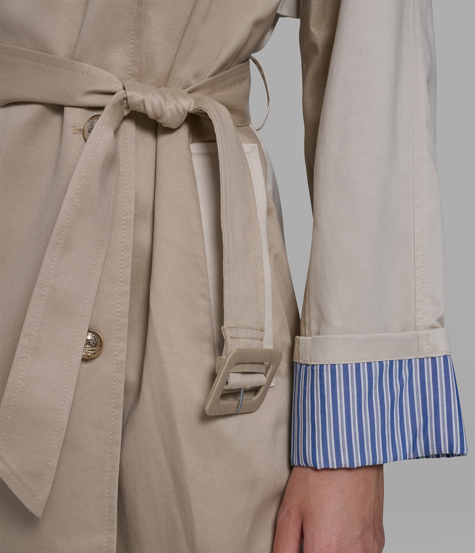 COLOR BLOCK TRENCH COAT - Image 7