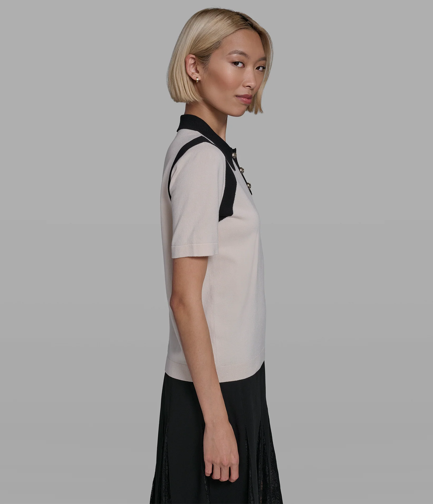 COLORBLOCKED POLO SWEATER - Image 3