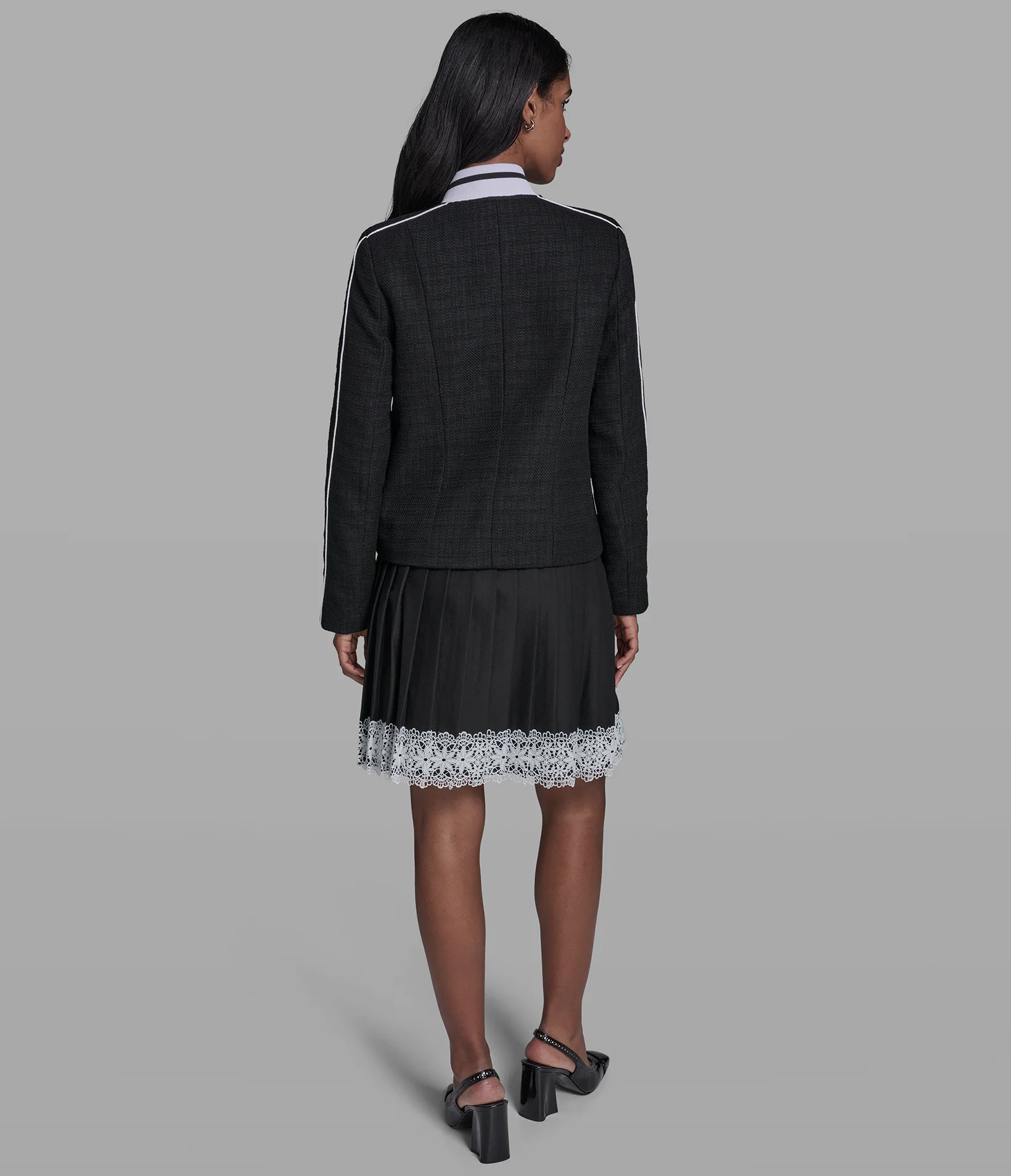 TWEED JACKET VARSITY WITH PIPING - Image 5