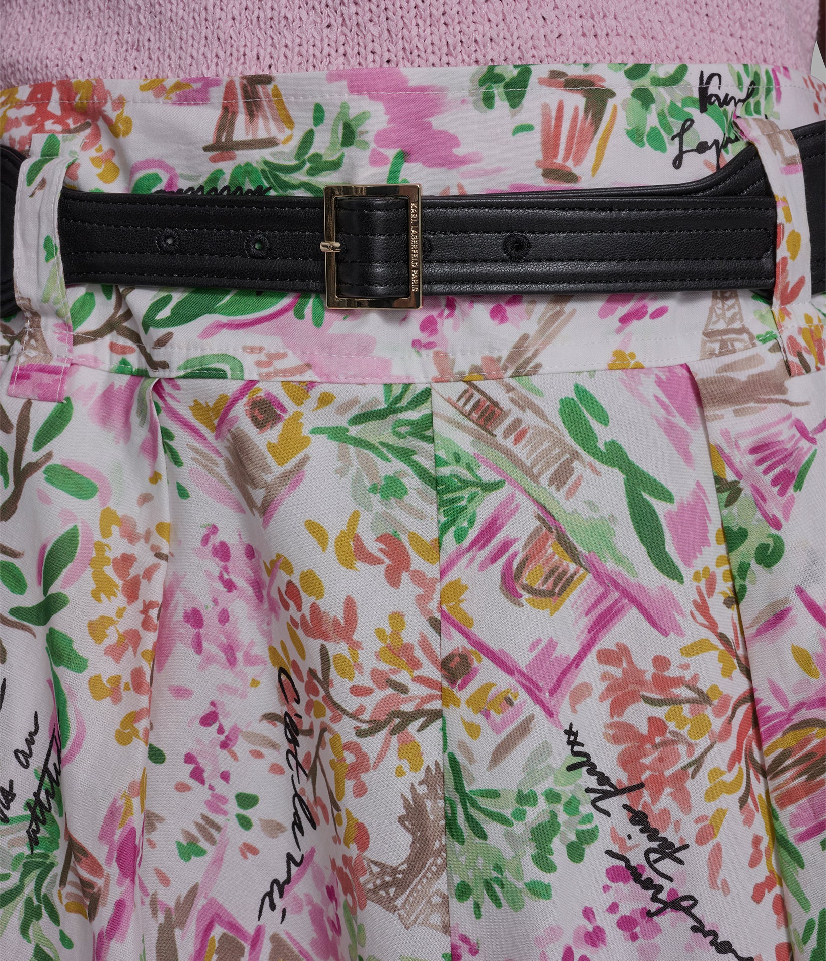 BELTED FLORAL POPLIN MIDI SKIRT - Image 6