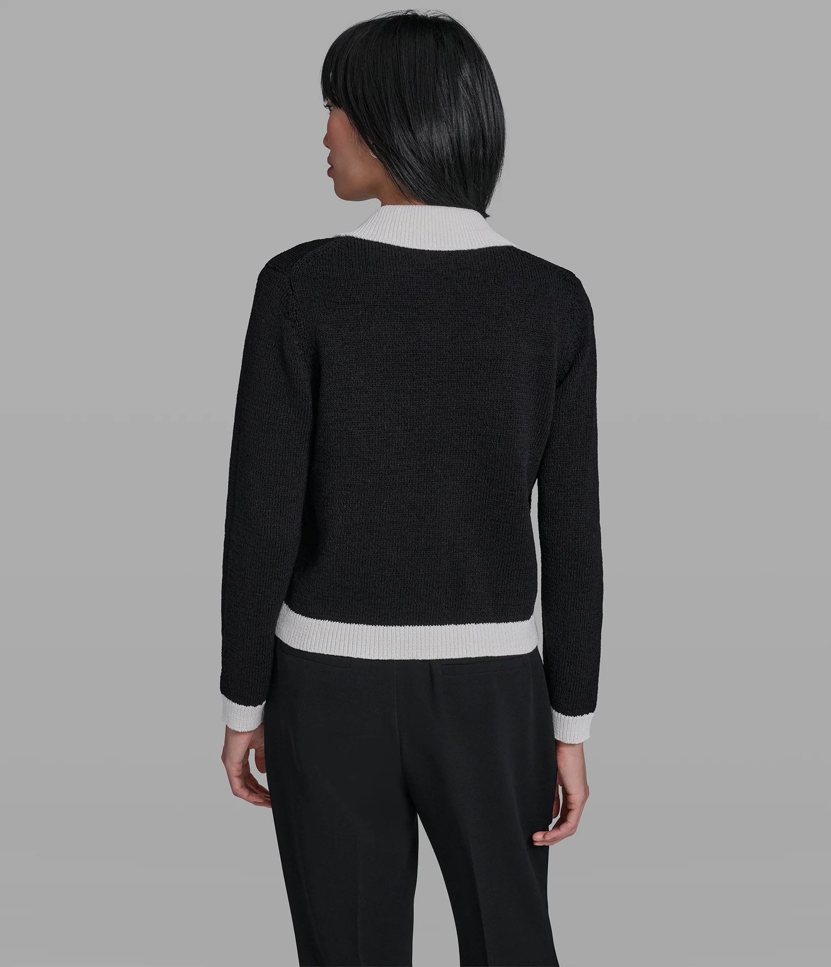 CONTRAST TRIM CARDIGAN - Image 2
