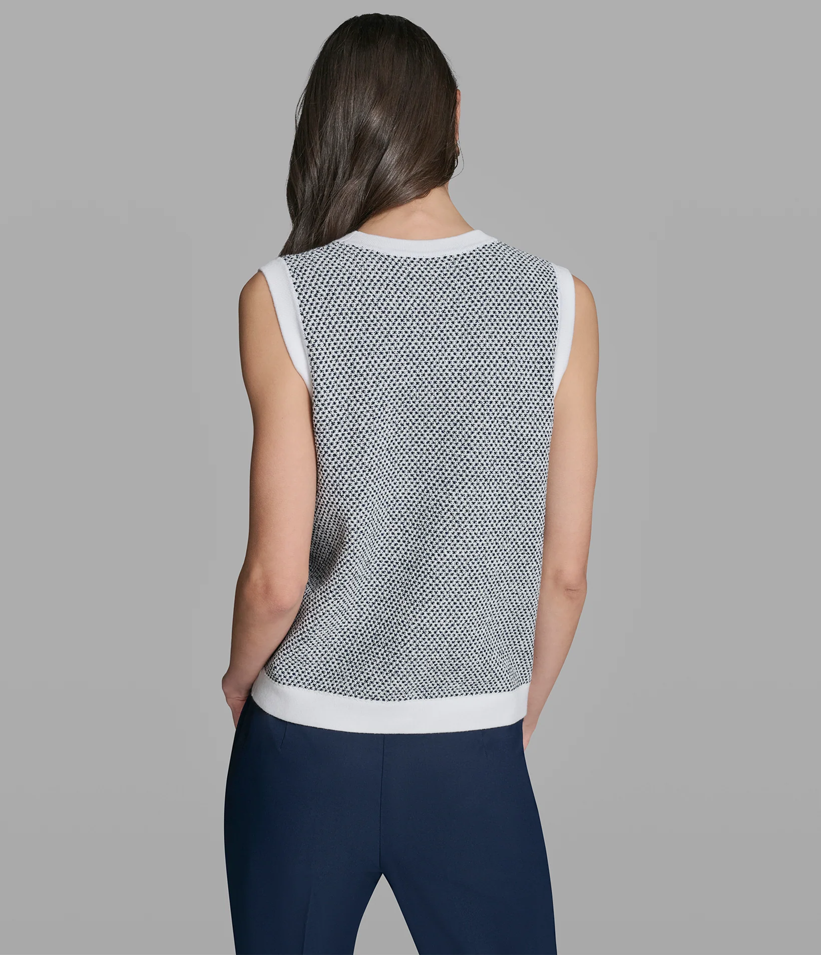 SLEEVELESS MARLED CARDIGAN - Image 2