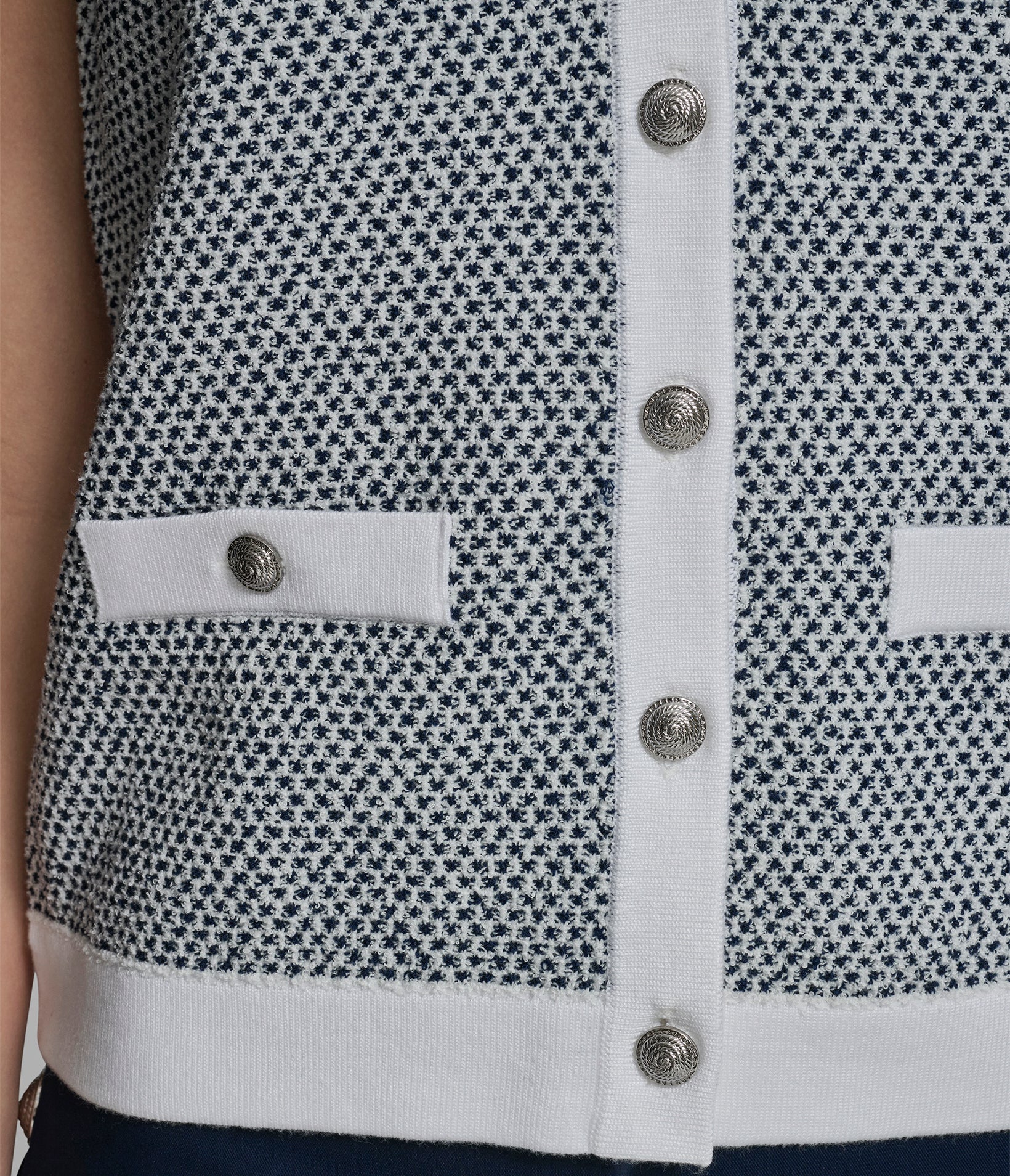 SLEEVELESS MARLED CARDIGAN - Image 6