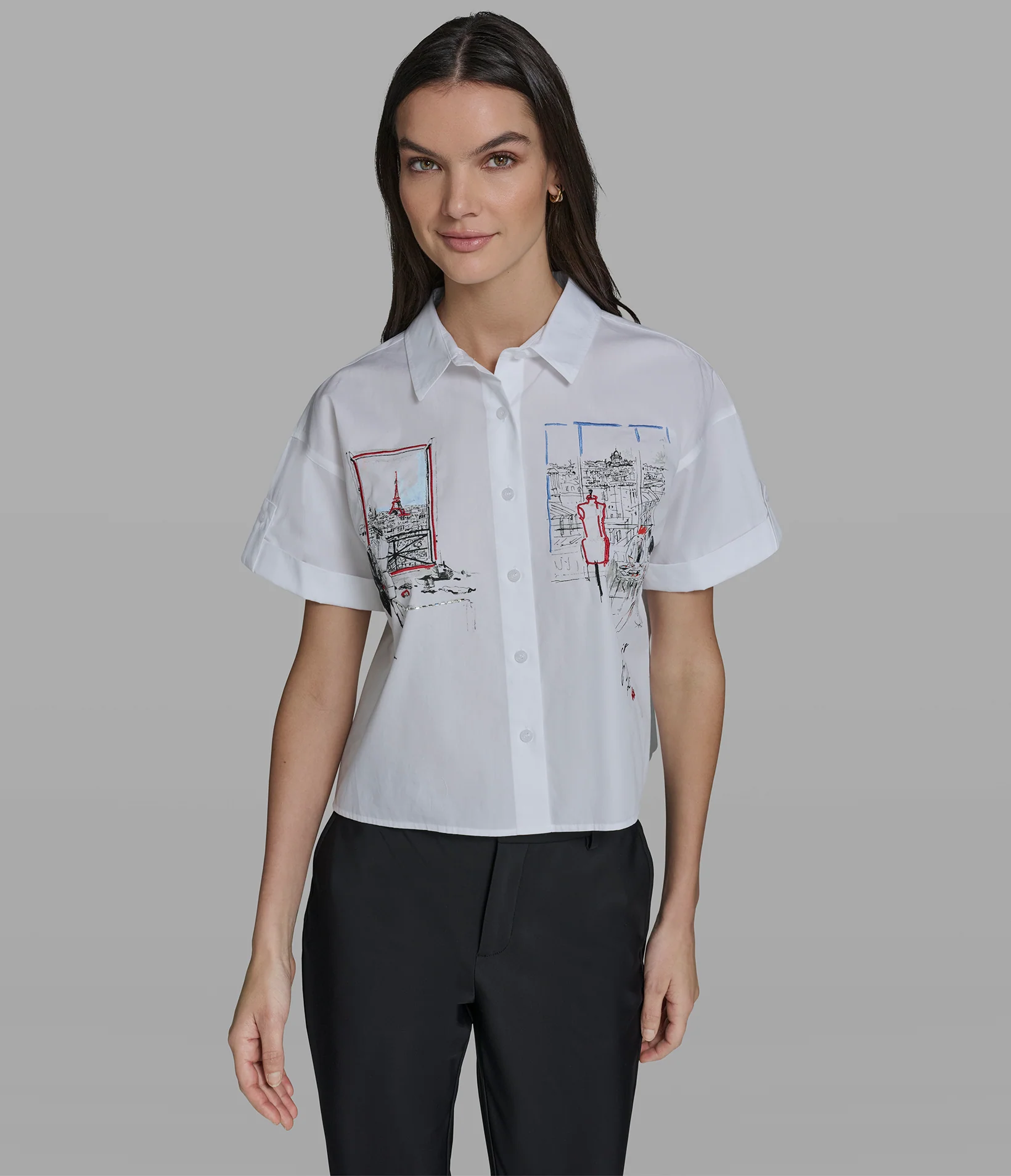 KARL SKETCH POPLIN SHIRT