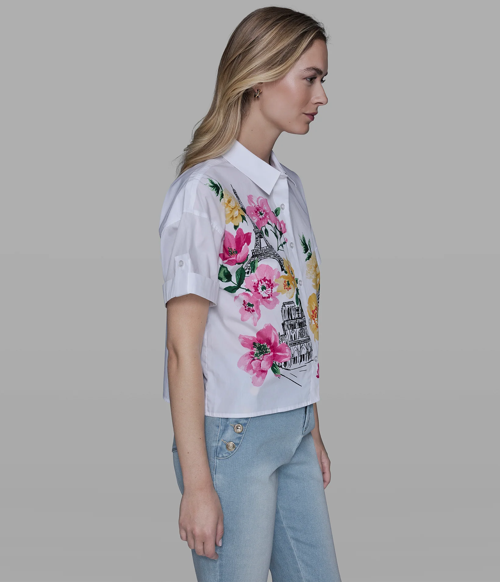 FLORAL PRINT POPLIN SHIRT - Image 3