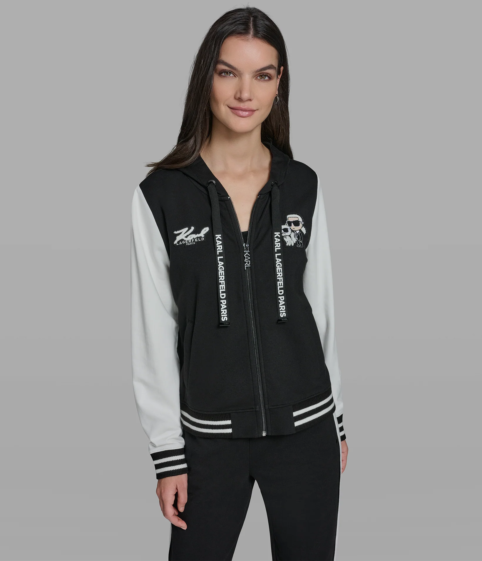 DUO PATCH ZIP UP HOODIE
