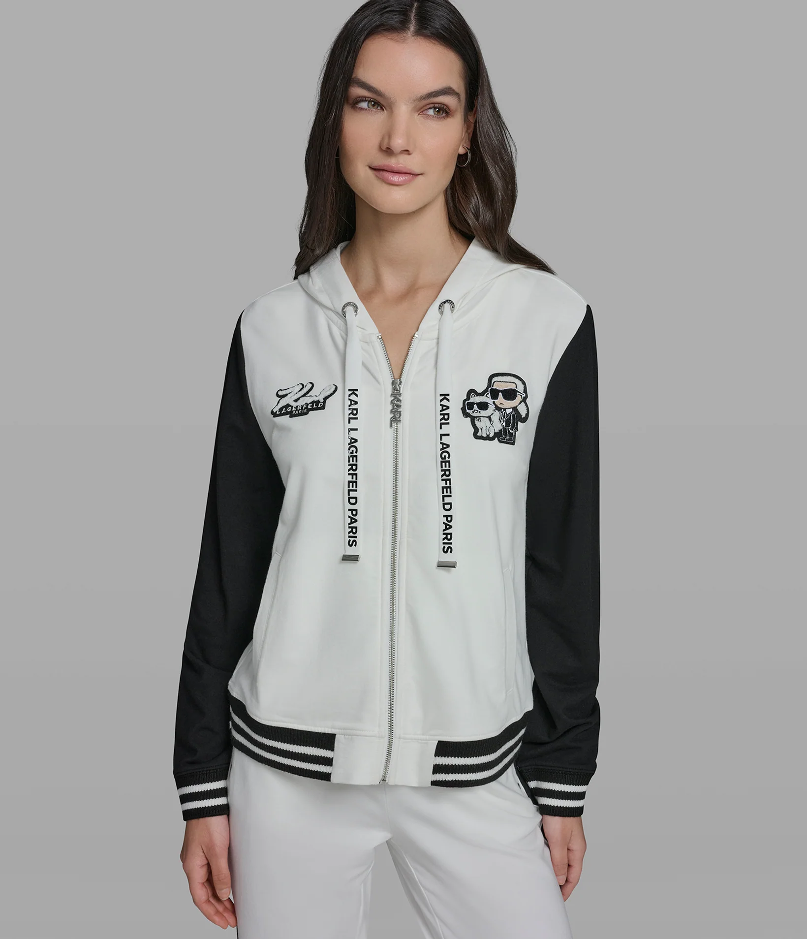 DUO PATCH ZIP UP HOODIE