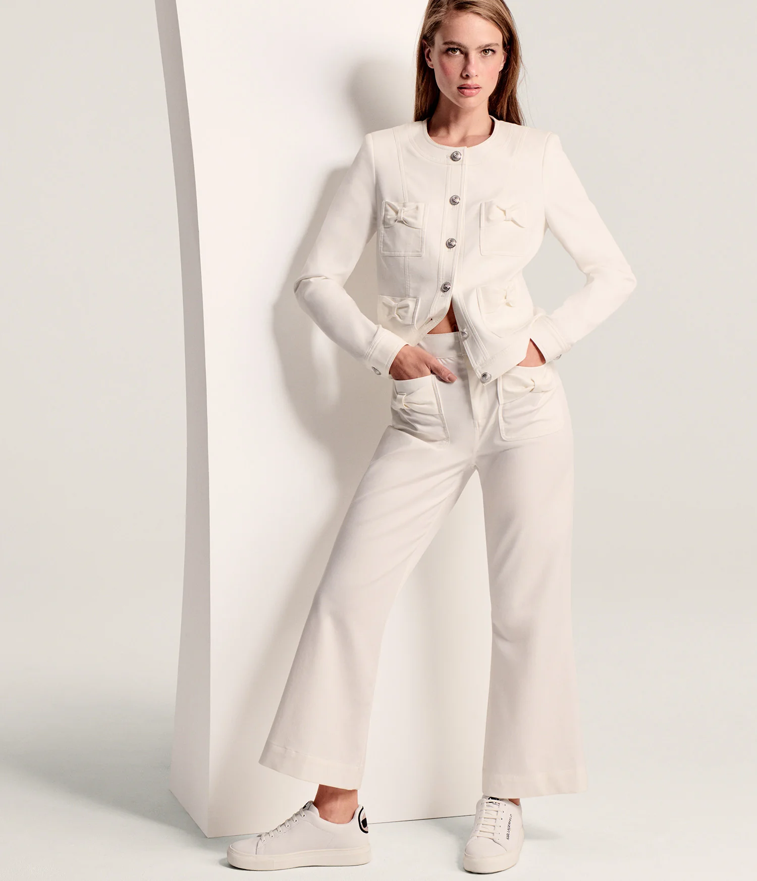 WIDE LEG PANT WITH BOW POCKETS