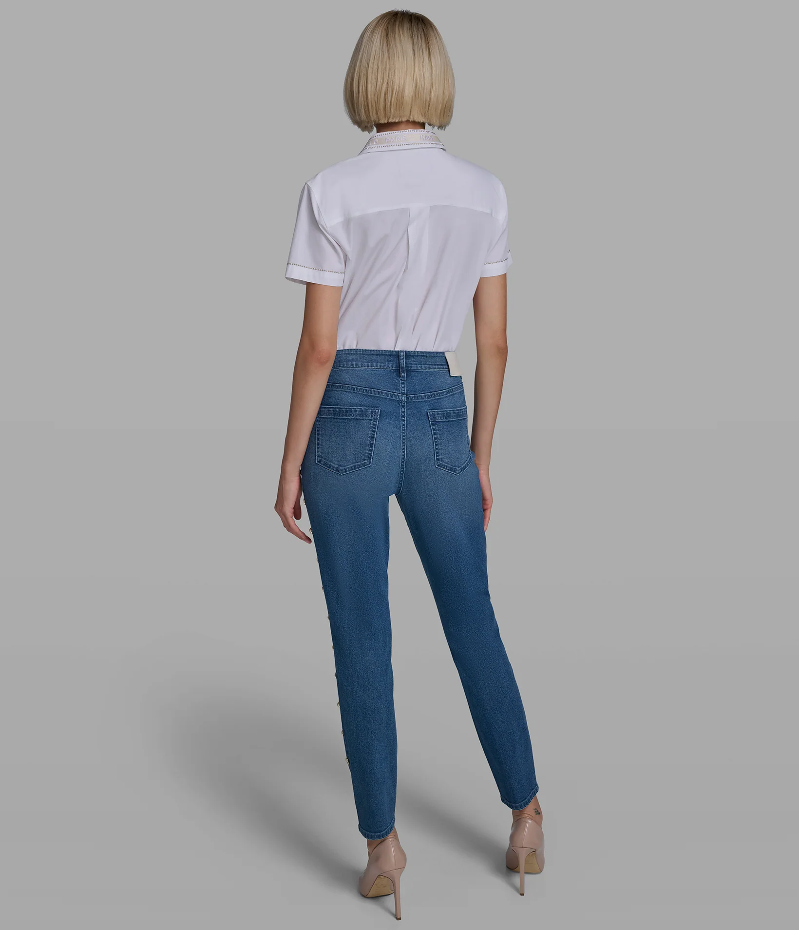STUDDED STRAIGHT LEG JEAN - Image 5