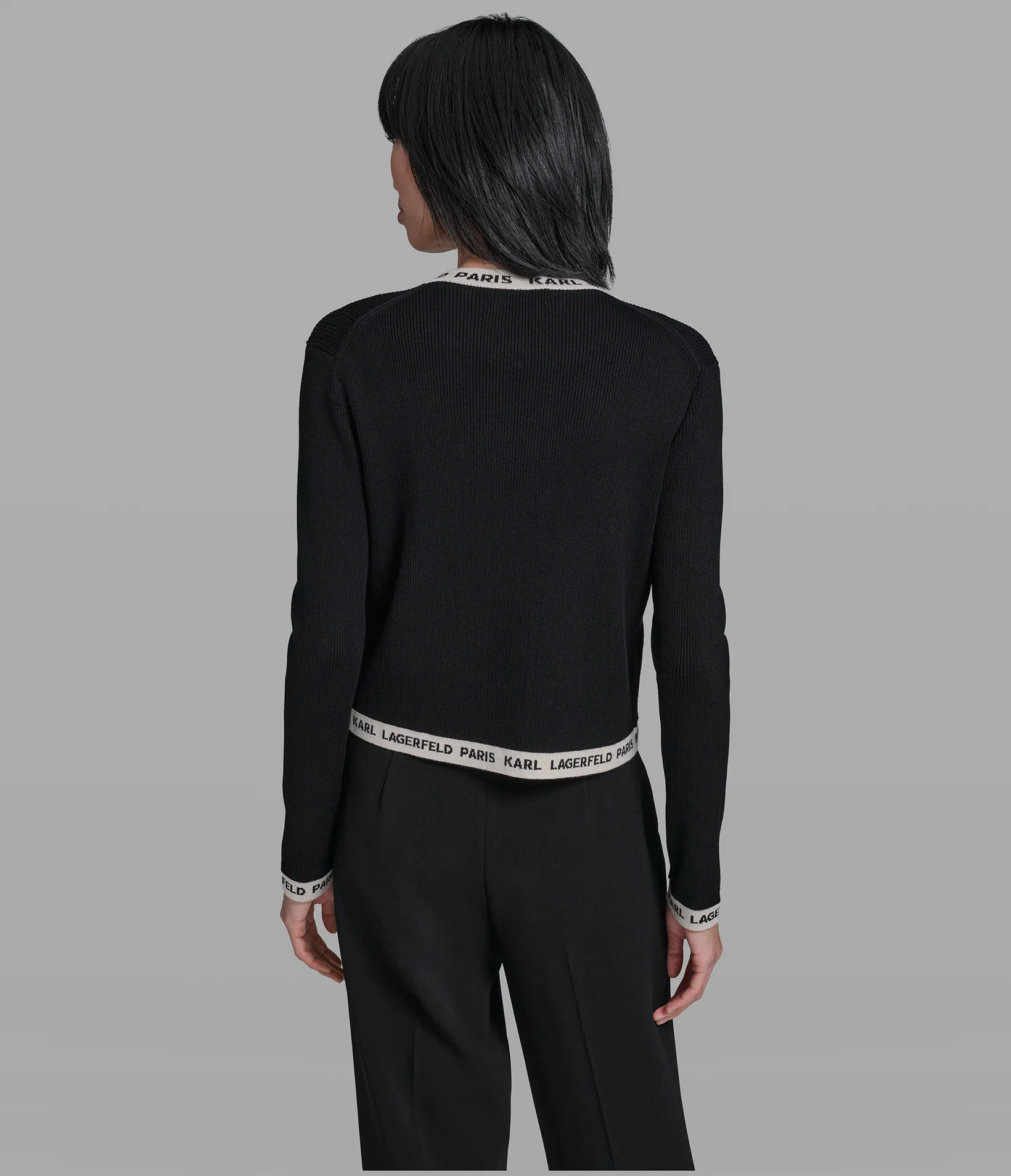 KARL LOGO TRIM CARDIGAN - Image 2