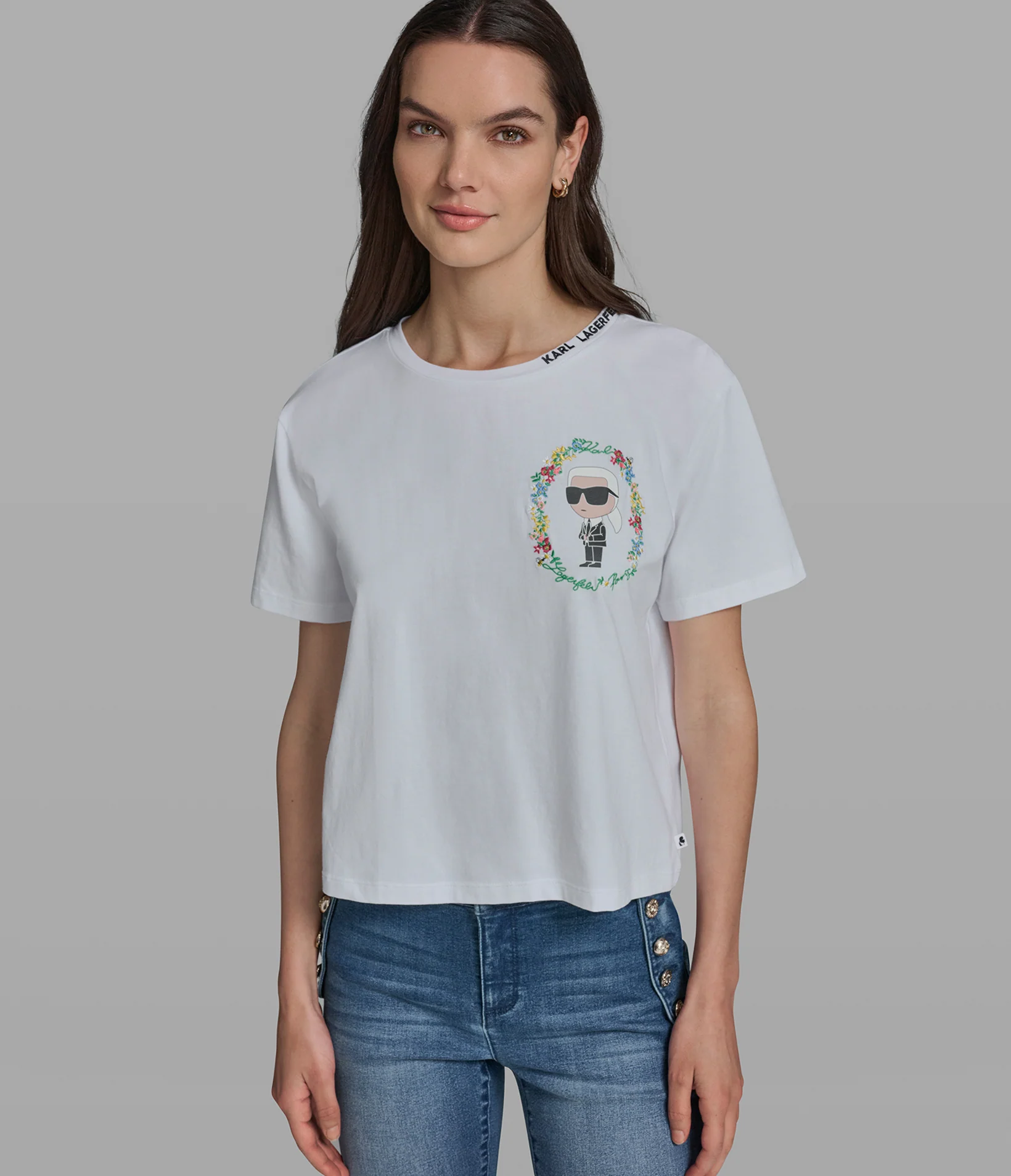 FLORAL FRAME KARL TEE