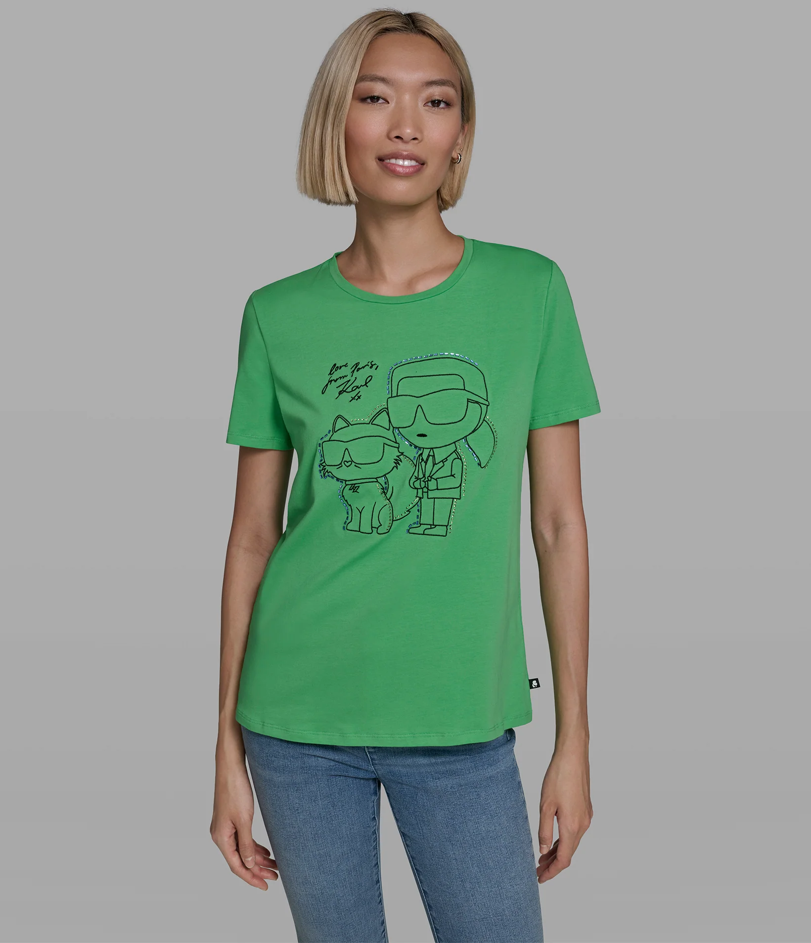 EMBELLISHED DUO OUTLINE TEE