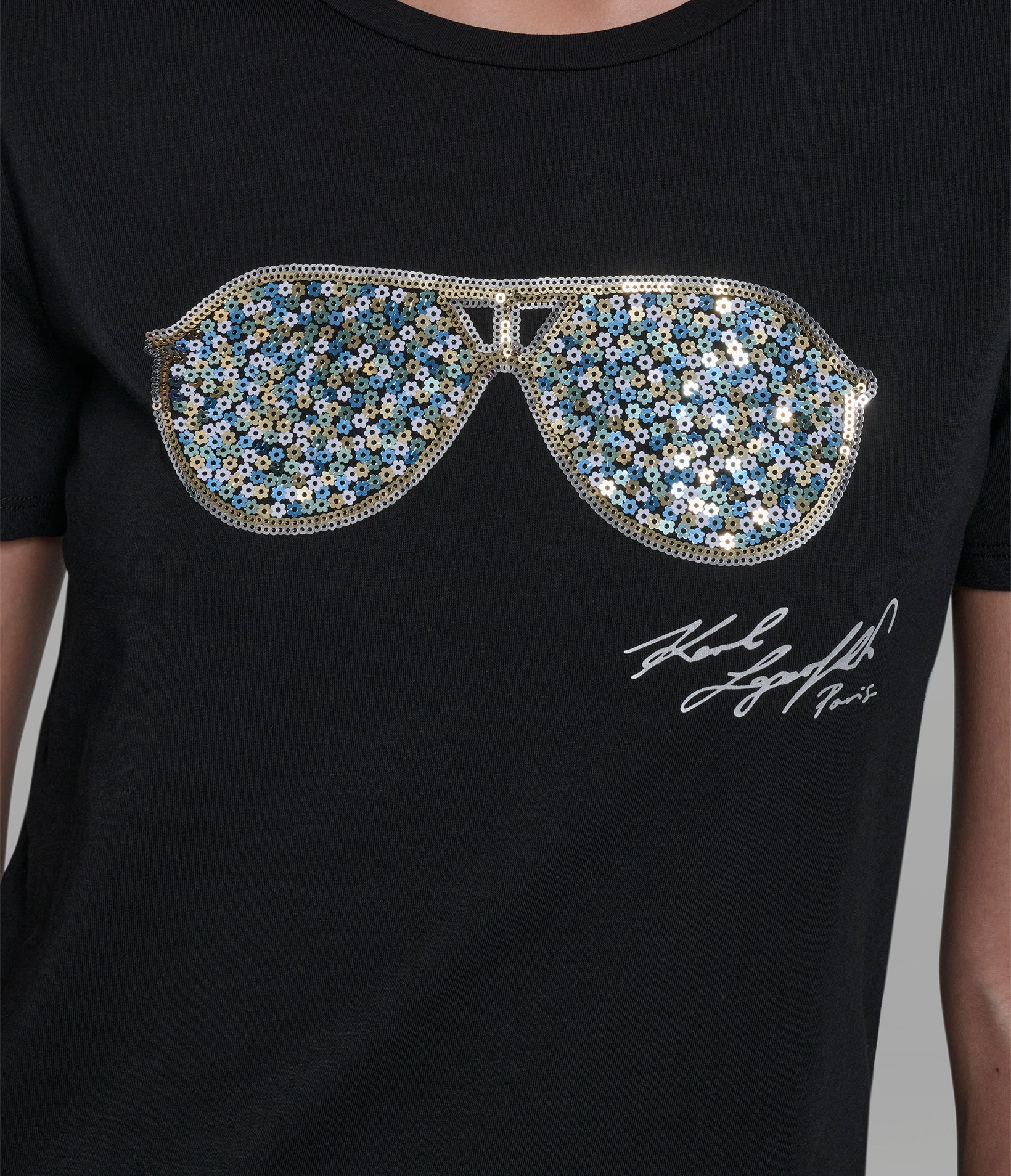 SEQUIN SUNGLASSES LOGO TEE - Image 6