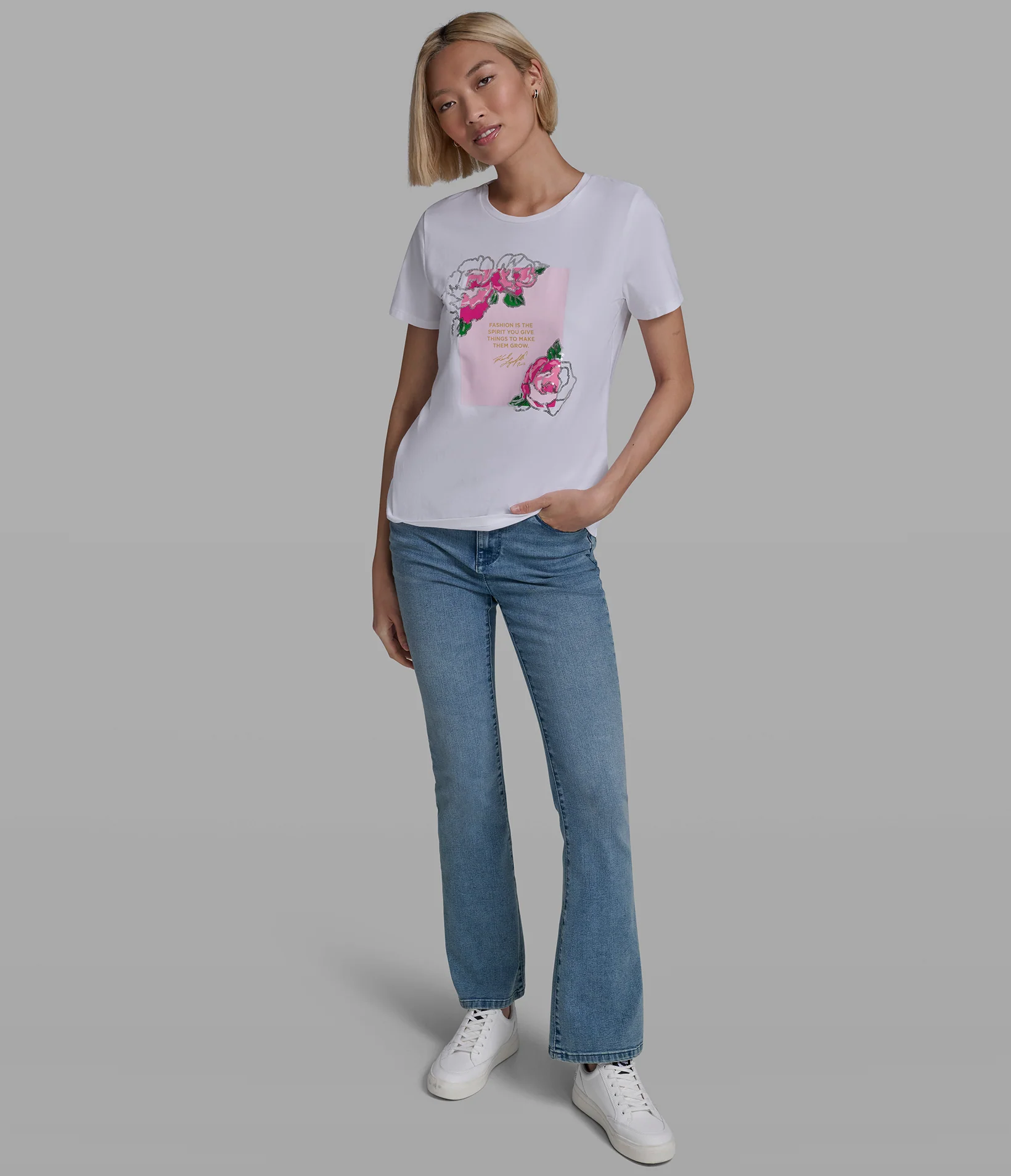 FLORAL QUOTE LOGO TEE - Image 4