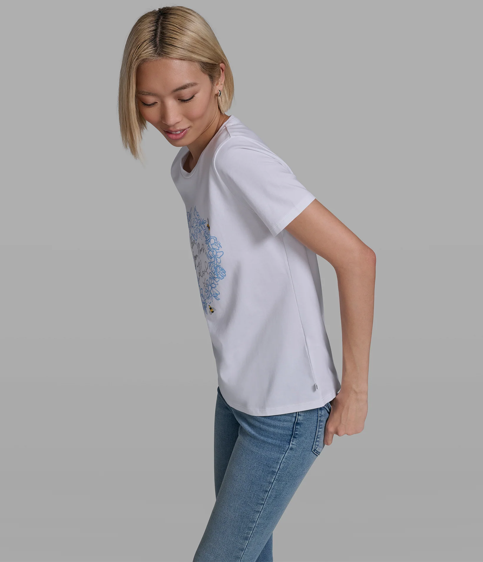 FLORAL HEART LOGO TEE - Image 3