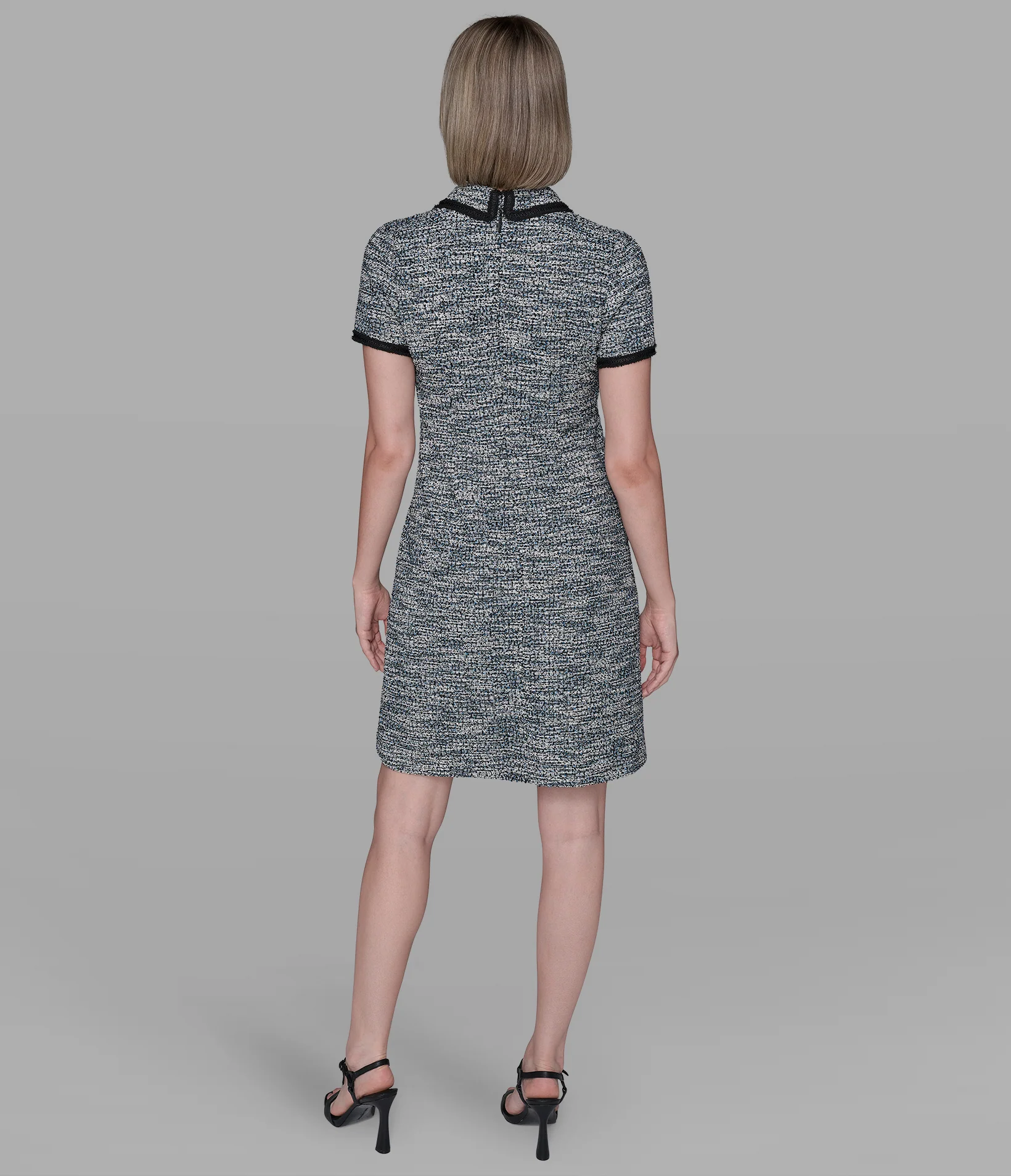 TWEED KNIT SHIRT DRESS - Image 2