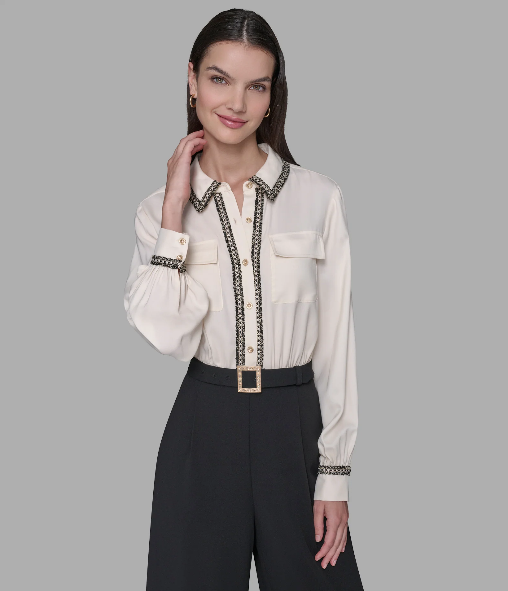 SCUBA CREPE WIDE-LEG JUMPSUIT - Image 4
