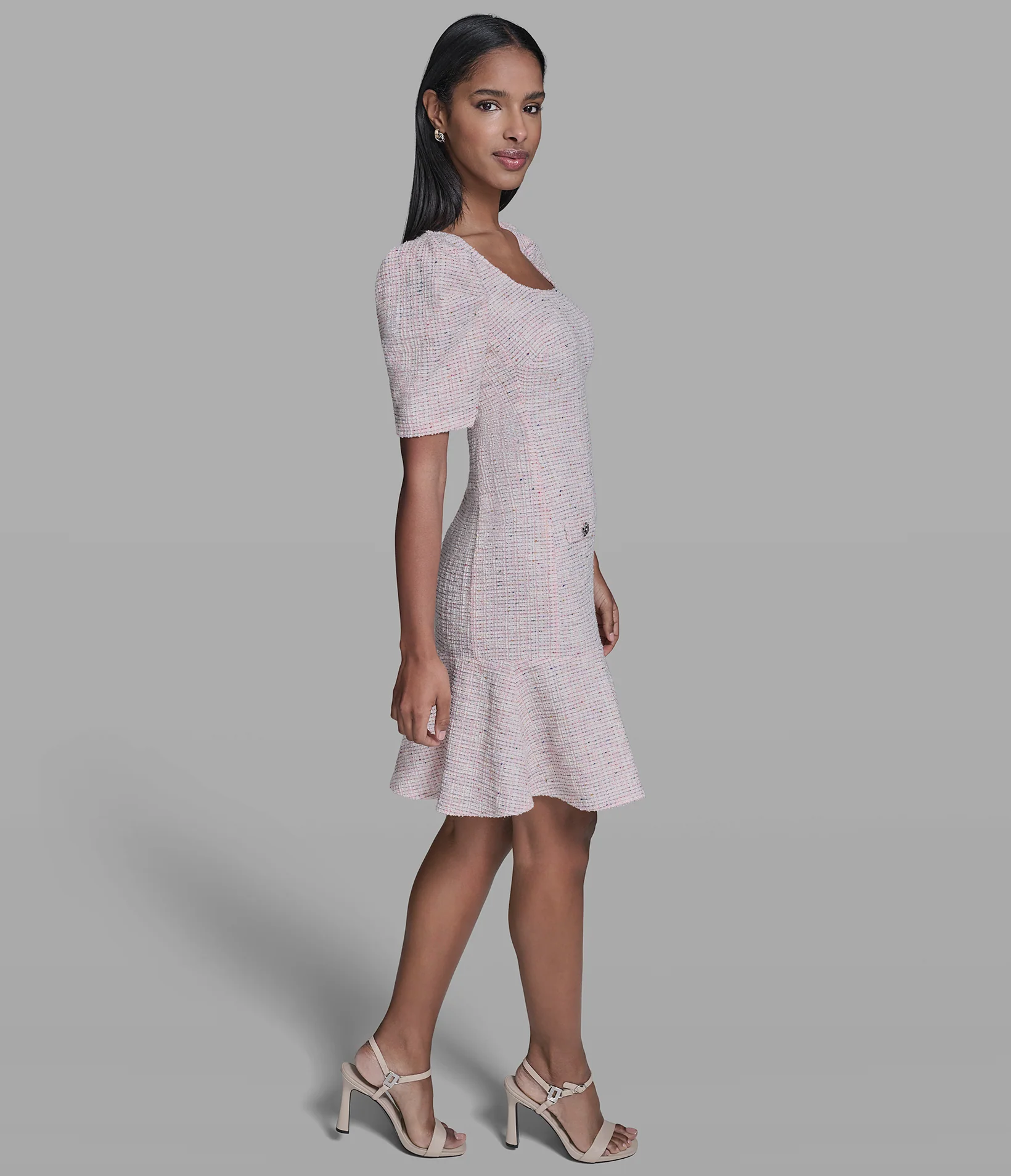 KNIT TWEED DRESS - Image 3