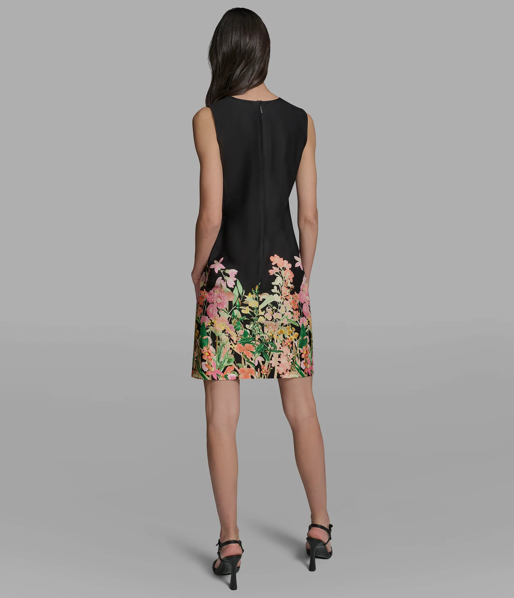 SATEEN FLORAL SHIFT DRESS - Image 2