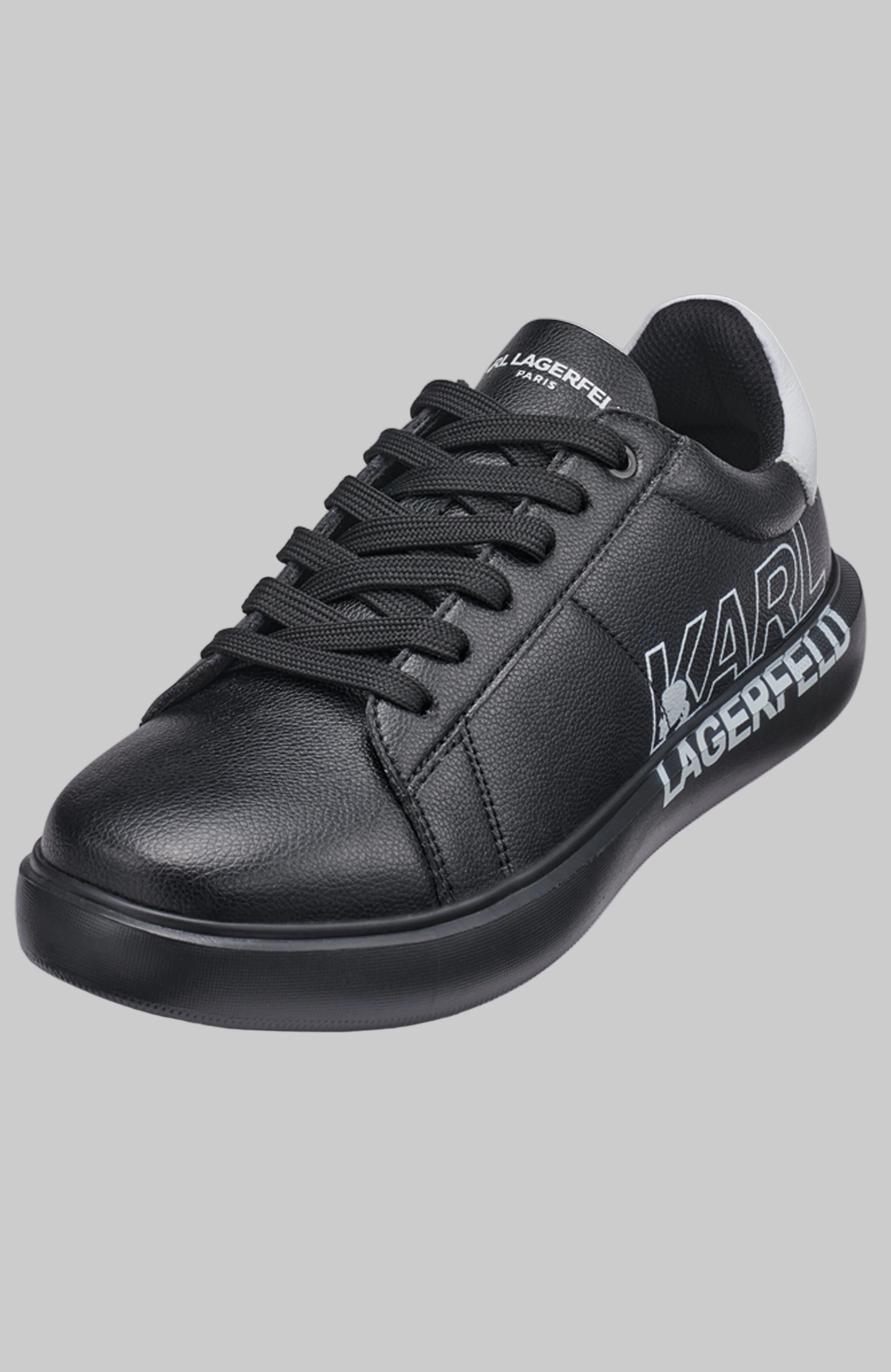LEATHER SNEAKER WITH KARL LOGO - Image 2