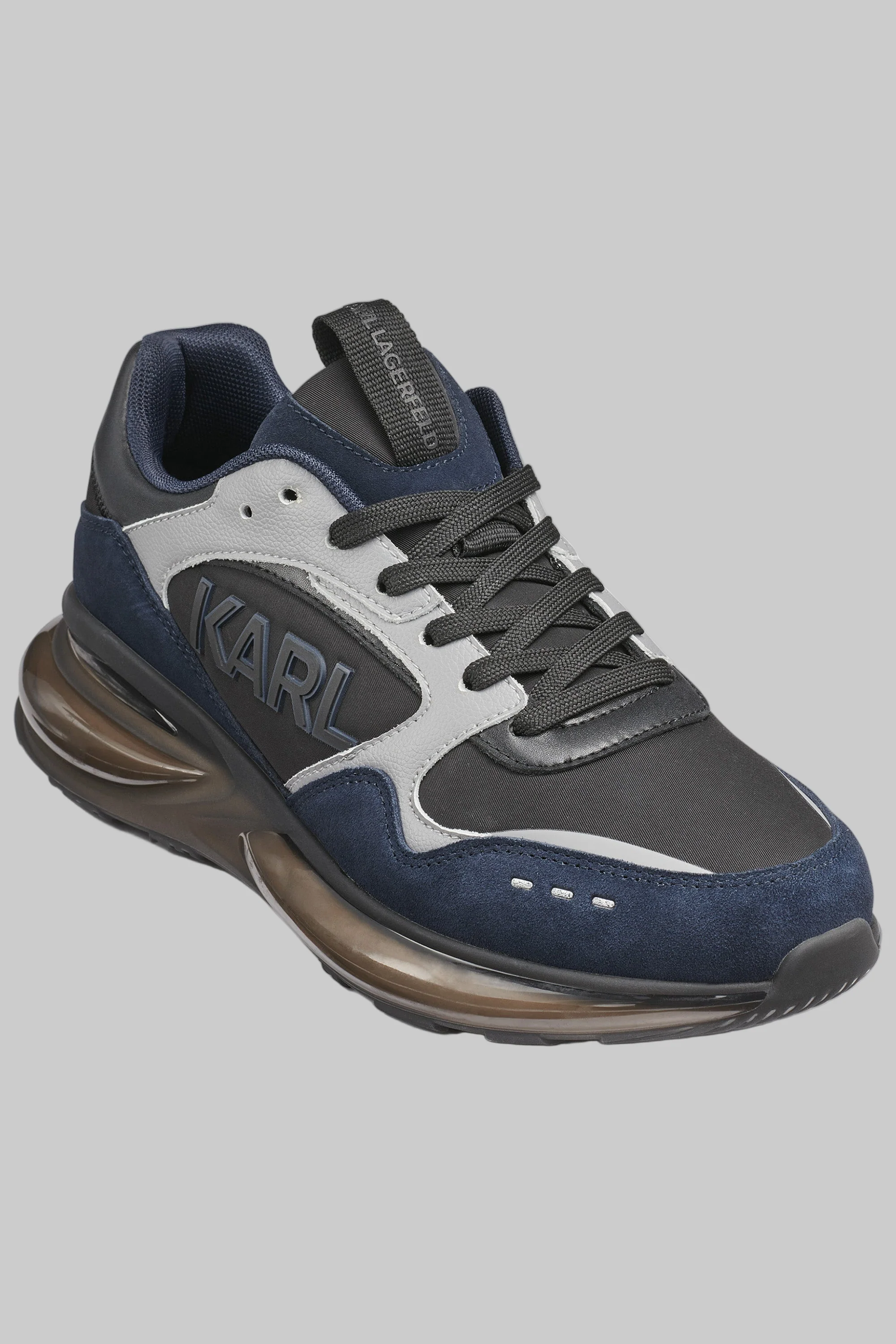 MIXED MEDIA SNEAKER WITH KARL LOGO - Image 2