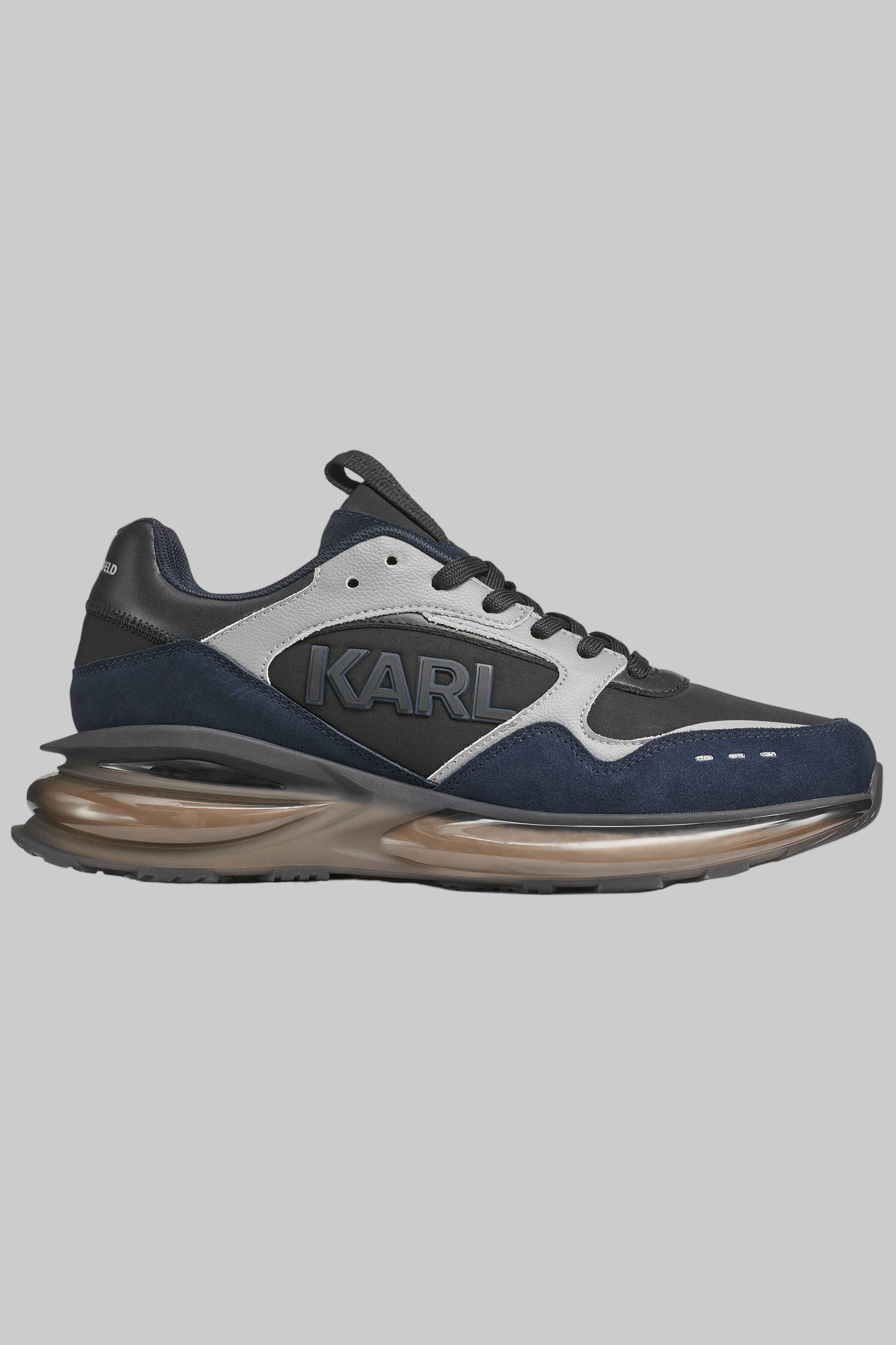 MIXED MEDIA SNEAKER WITH KARL LOGO - Image 6