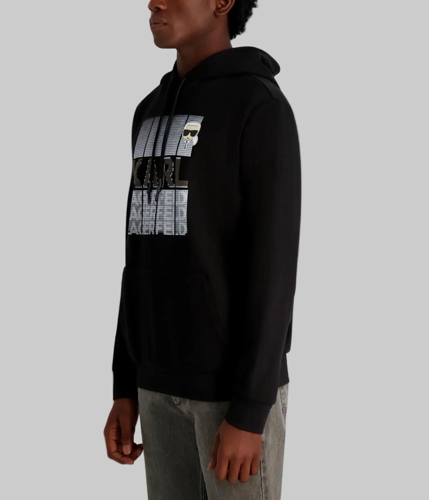FAUX EMBROIDERED LOGO HOODIE - Image 4