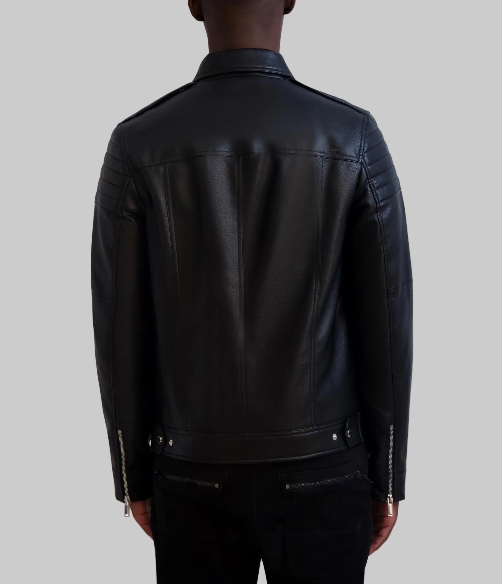 COLLARED LEATHER JACKET - Image 2