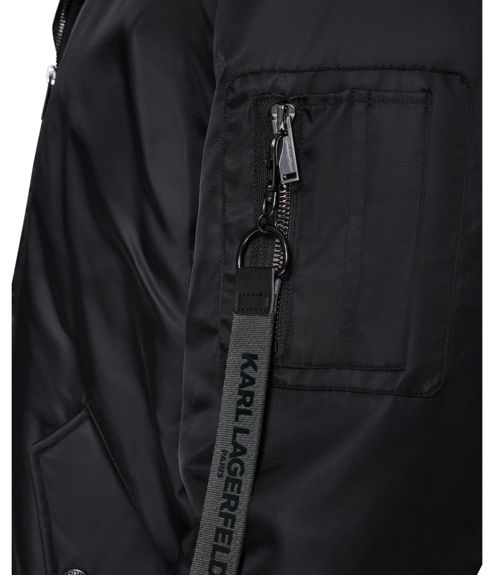 HOODED SIGNATURE LOGO BOMBER JACKET - Image 8
