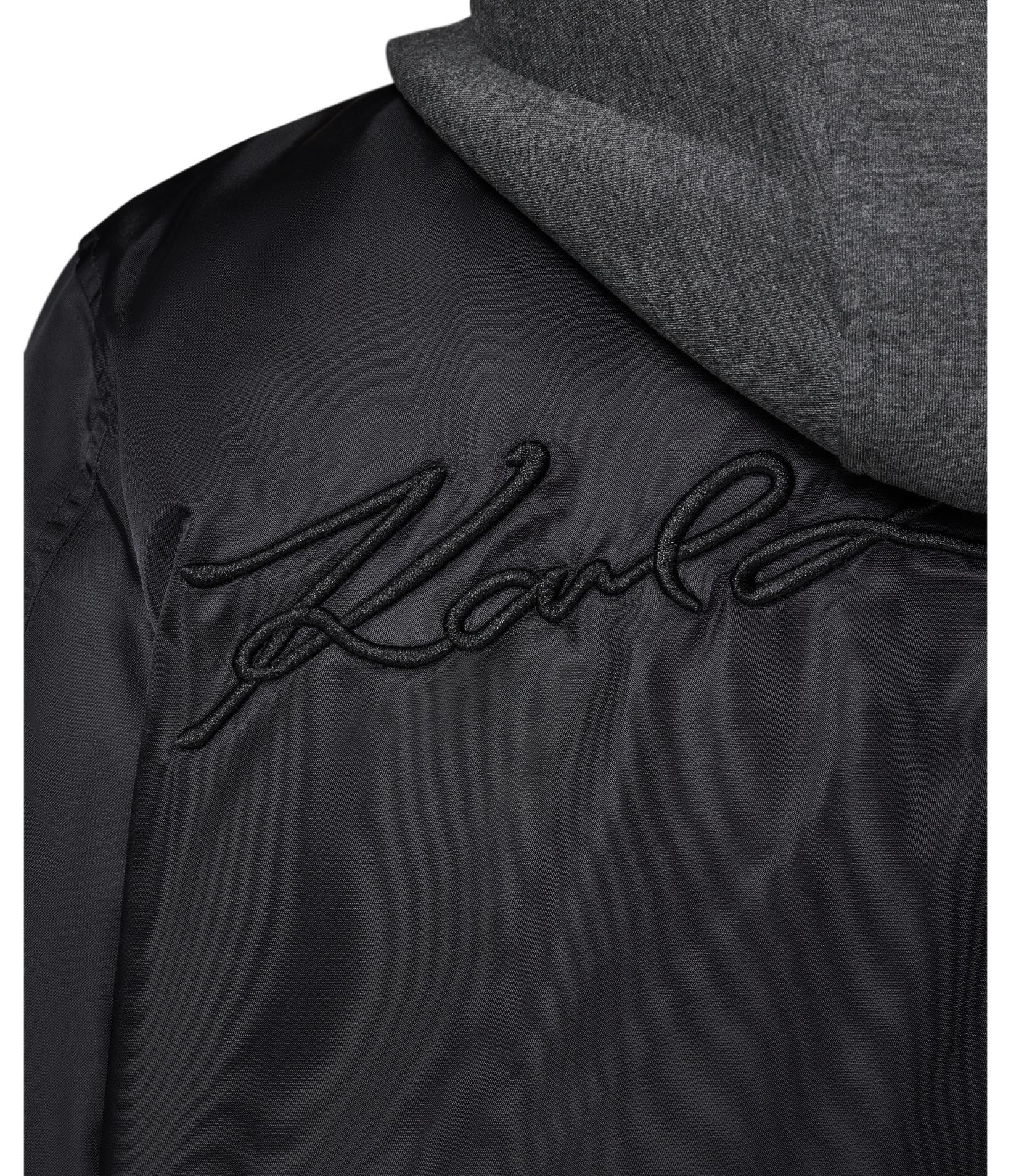 HOODED SIGNATURE LOGO BOMBER JACKET - Image 9