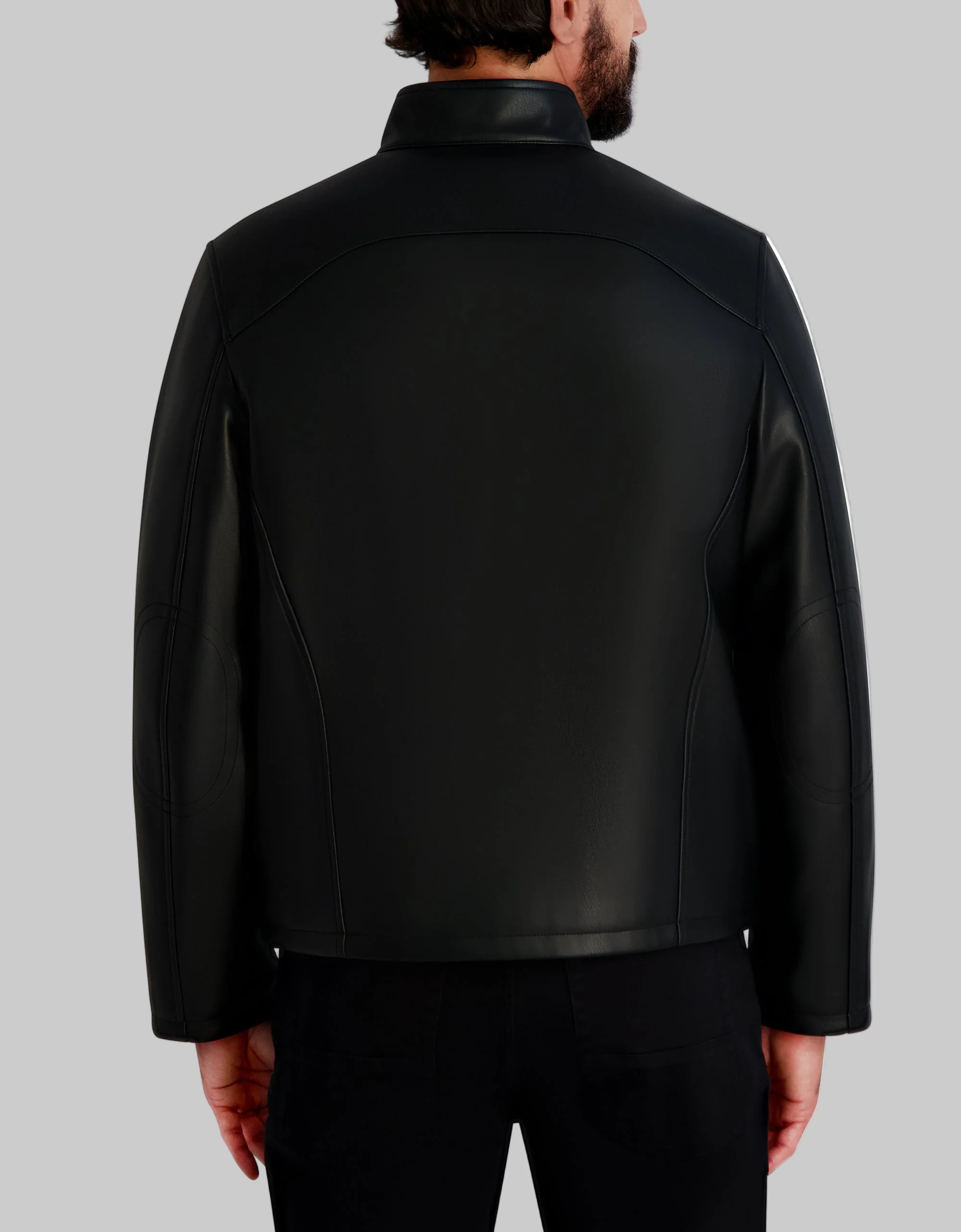 CIRCLE STITCH FAUX LEATHER JACKET - Image 2