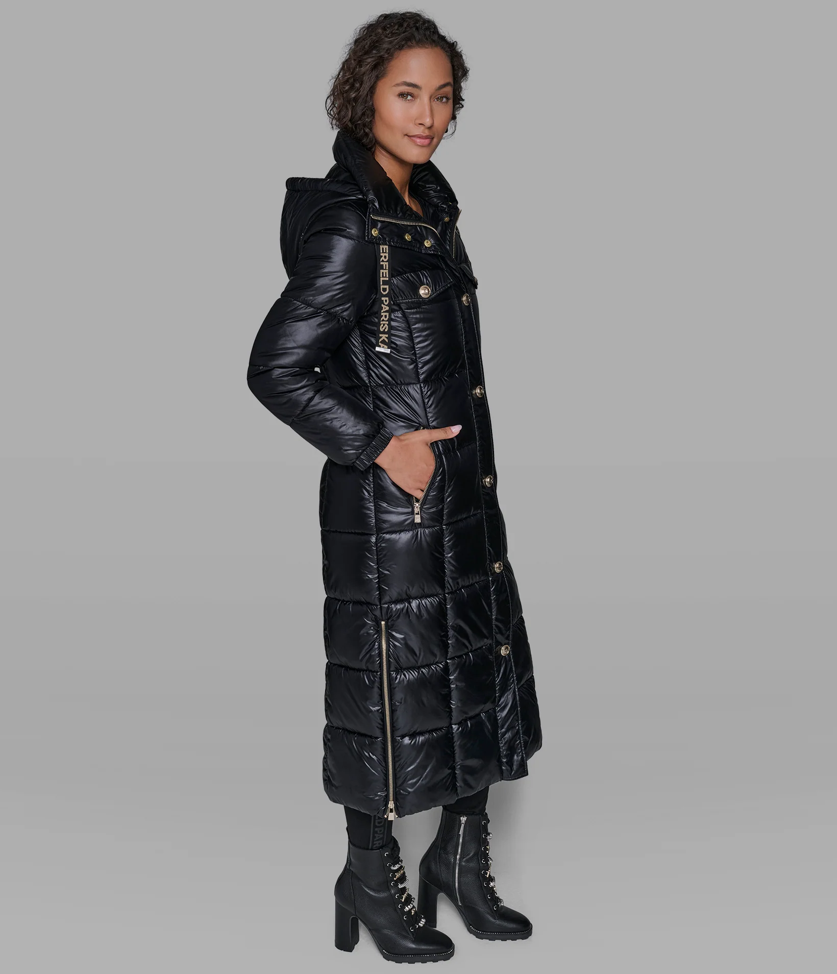 MAXI PUFFER WITH KL BUTTONS - Image 3